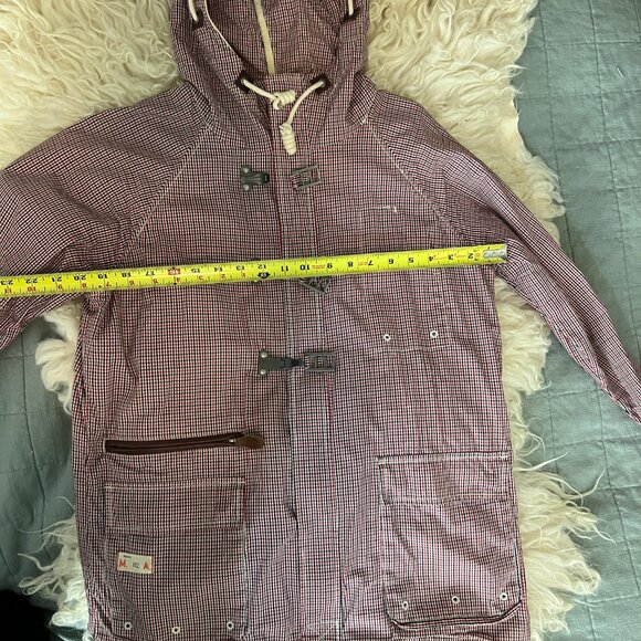 Marshall Artist Waxed Rain Jacket London Streetwear Red 2000-2012 Mens Medium - Picture 7 of 10